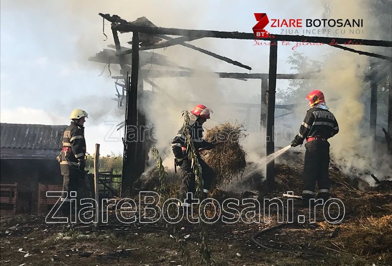 Incendiu la Cobâla: Patru tone de furaje arse din cauza unei ţigări aruncate la întâmplare - FOTO