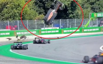 Moment șocant la o cursă …