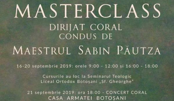 Cursuri MASTERCLASS – DIRIJAT CORAL la Seminarul „Sfântu Gheorghe” Botoşani