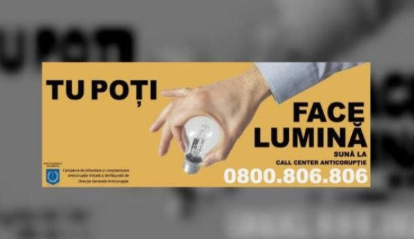 „Tu poți face lumină” O campanie anticorupție pentru conștientizare și informare