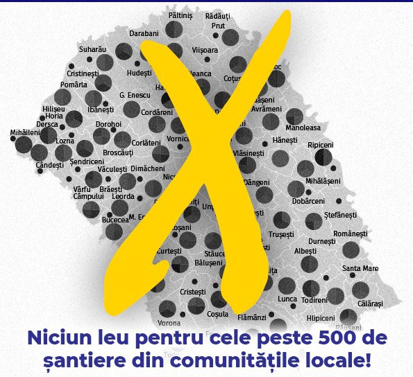 Comunicat - Orban și Iohannis au blocat toate investițiile din Botoșani aprobate de guvernarea Dăncilă! Niciun leu pentru cele peste 500 de șantiere din comunitățile locale!