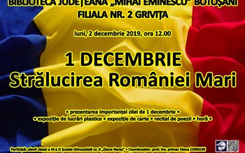 1 Decembrie, cu recital de …