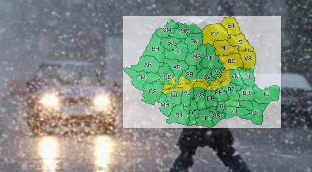 Meteorologii au emis o atenționare COD GALBEN de vânt și ninsoare