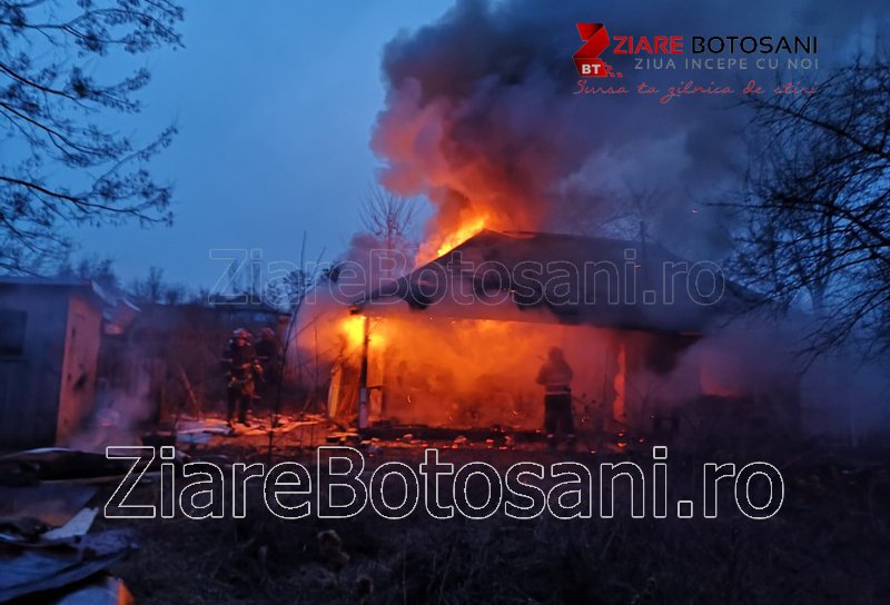 Incendiu puternic! O casă a fost cuprinsă de flăcări la Dorohoi – VIDEO / FOTO