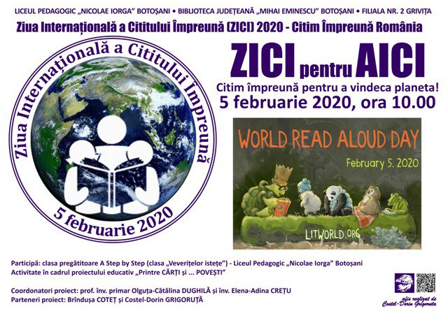 Ziua Internațională a Cititului „ZICI” la Biblioteca Județeană Botoșani