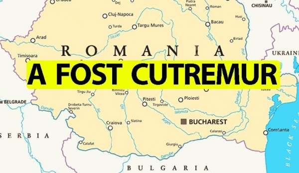 Încă un CUTREMUR produs, joi, în România