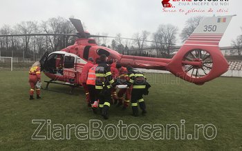 Bărbat preluat de urgență de …