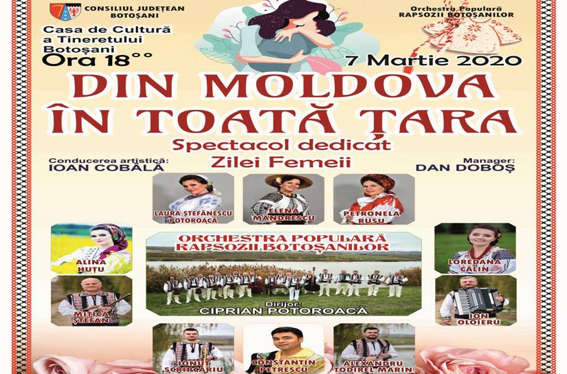 Începutul primăverii marcat printr-un spectacol special intitulat „Din Moldova în toată țara”