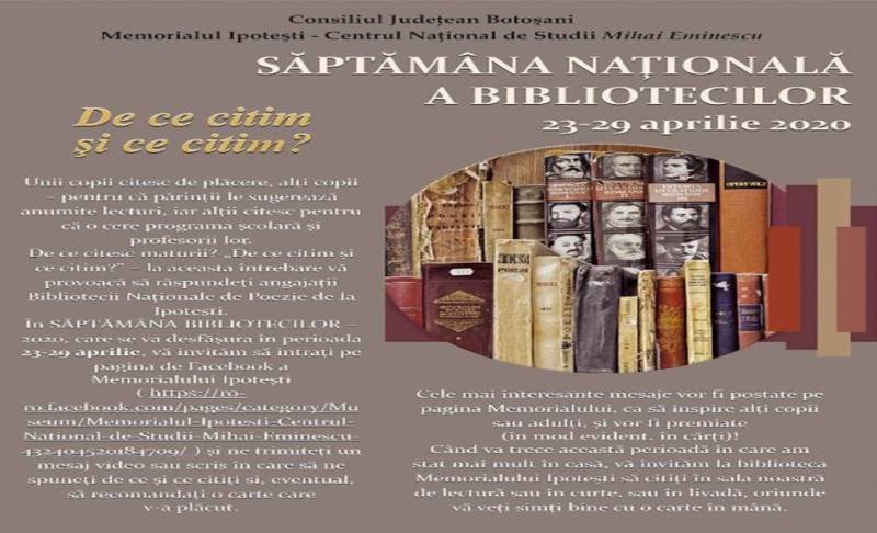 Provocare culturală în Săptămâna bibliotecilor - De ce citim şi ce citim?