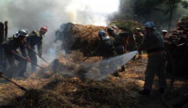 15 tone de furaje distruse într-un incendiu, la Vorniceni
