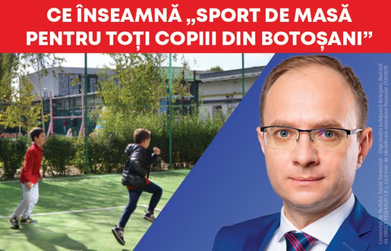 Cosmin Andrei: „Sport de masă pentru toți copiii din Botoșani” este programul meu pentru stimularea copiilor să facă mișcare