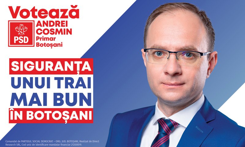 De ce să votezi Cosmin Andrei Primar al Municipiului Botoșani?