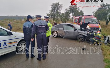 Accident grav la Bălușeni. Un …