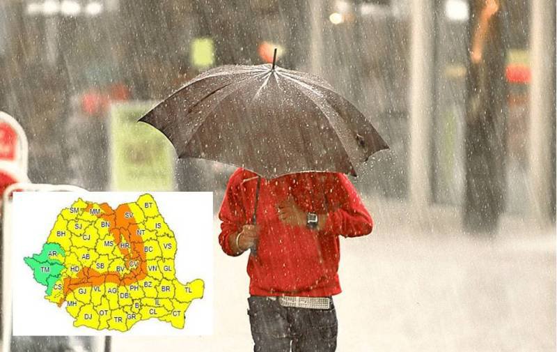 Avertizare meteo. COD GALBEN de vânt și ploi abundente în județul Botoșani