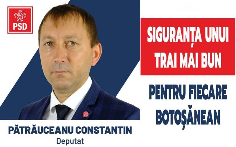 Costel Pătrăuceanu, candidat PSD la Camera Deputaților: „PSD știe să guverneze bine, să atragă fonduri europene, să facă investiții, să crească veniturile românilor!”