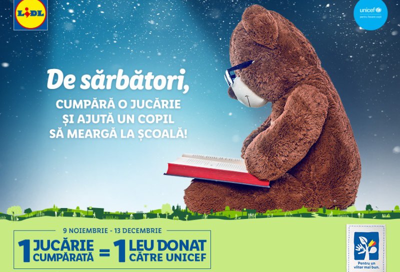 LIDL susține accesul la educație de calitate pentru copiii din medii vulnerabile, printr-o nouă campanie derulată împreună cu UNICEF