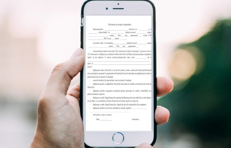 Declaraţia pe proprie răspundere, valabilă numai în original! De ce fotografia din telefon nu e acceptată