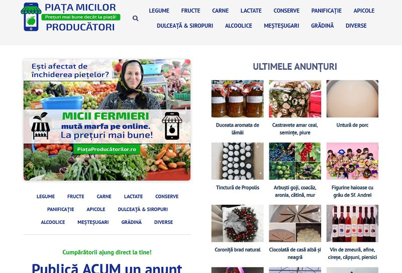 A fost lansată prima platformă online deschisă micilor fermieri - PiataProducatorilor.ro