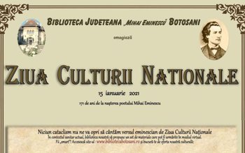 Ziua Culturii Naționale marcată on-line …