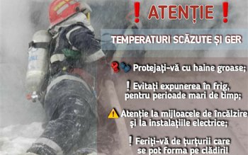 ATENȚIE! Se anunță temperaturi scăzute …