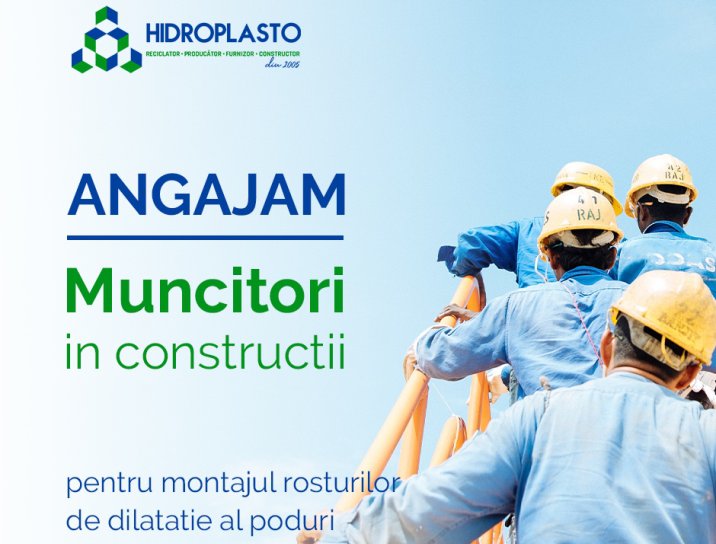 Hidroplasto angajează muncitori calificați în construcții pentru montajul rosturilor de dilatație la poduri - VIDEO