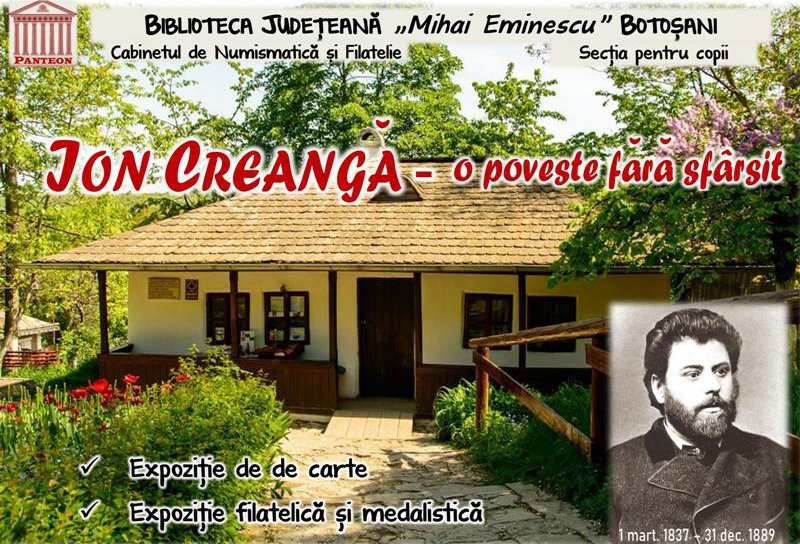 184 de ani de la nașterea lui Ion Creangă, marcați la Biblioteca Județeană Botoșani