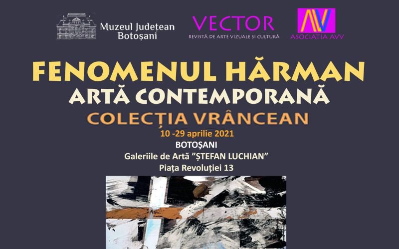 Expoziție FENOMENUL HĂRMAN - ARTĂ CONTEMPORANĂ - COLECȚIA VRÂNCEAN la Galeriile de Artă Ștefan Luchian Botoșani