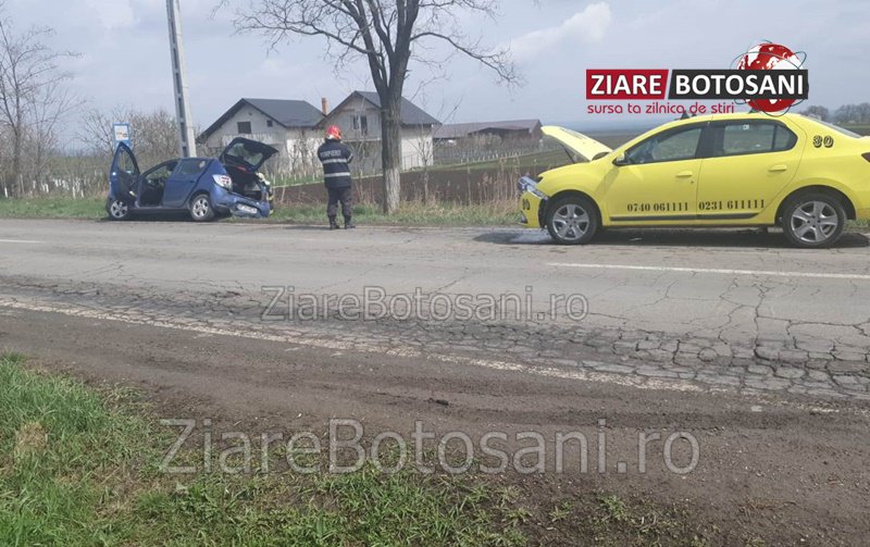 Accident în Dealu Mare - Dorohoi! O femeie a ajuns la spital după impactul dintre două mașini - FOTO