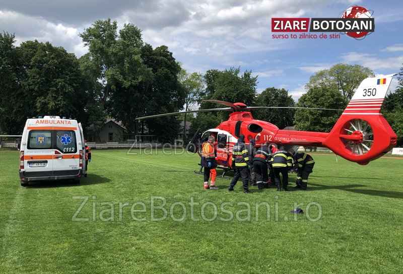 Bărbat din Cordăreni preluat de urgență de elicopterul SMURD de la Dorohoi – FOTO