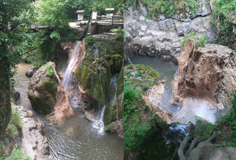 Cascada Bigăr din Parcul Național Cheile Nerei, s-a prăbușit