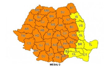 Avertizare meteo! COD PORTOCALIU de …