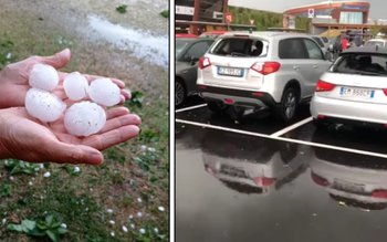 Ploaie cu grindină de mărimea …