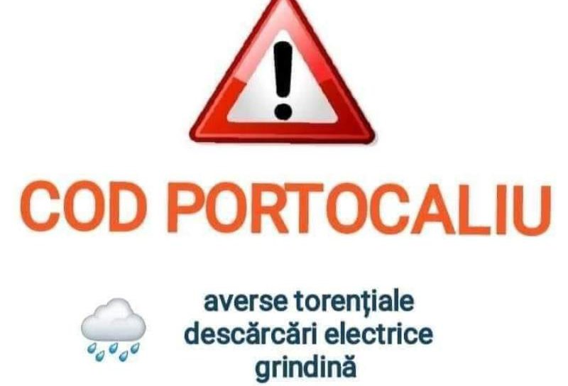 Județul Botoșani se află sub avertizare meteorologică tip cod portocaliu de furtună