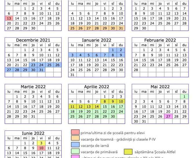 Calendarul anului școlar 2021-2022. Vezi noile schimbări aduse de Ministerul Educației!