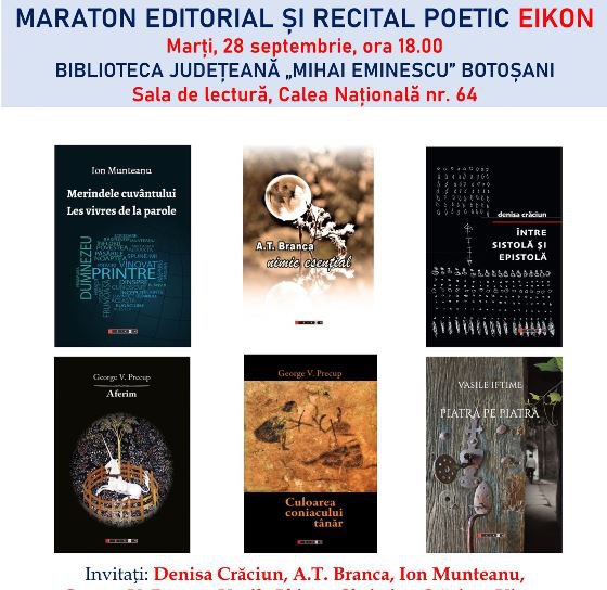 Maraton editorial Eikon la Biblioteca Județeană Botoșani