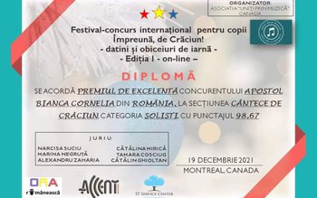 Elevă a Cercului Muzică folk-muzică …