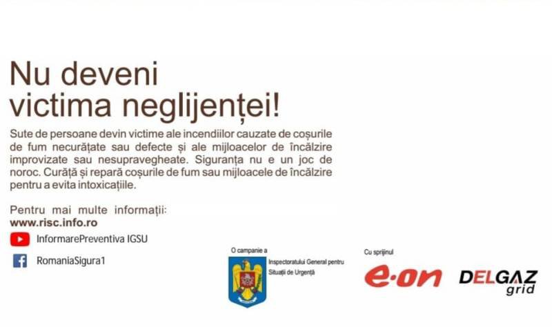Coșurile de fum necurațate au pus în pericol mai multe familii din județ