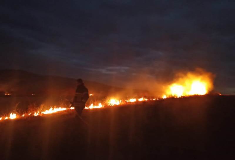 Se înmulțesc incendiile de vegetație în județul Botoșani. Pompierii sunt în alertă!