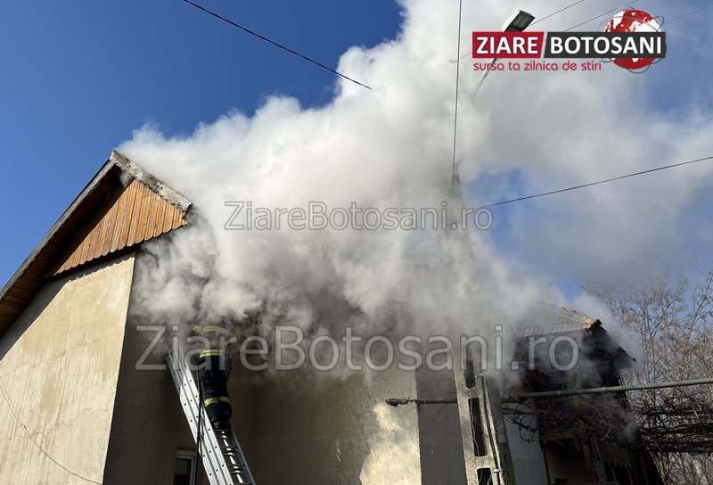 Incendiu la o casă din Dorohoi! Pompierii au intervenit de urgență - FOTO