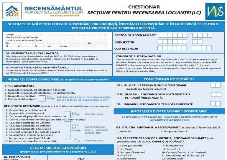 Cum să completezi online formularul pentru recensământ 2022