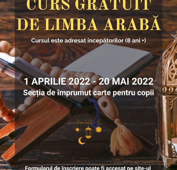 Biblioteca Județeană Botoșani vă invită la cursuri gratuite de limba arabă!