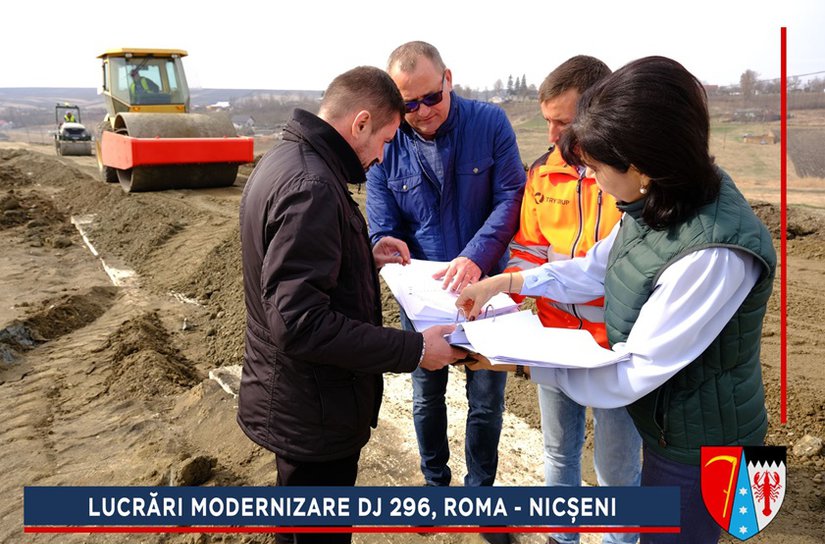 Lucrări de modernizare a drumului județean Roma și Nicșeni - FOTO