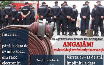 ISU Botoșani angajează 39 de …