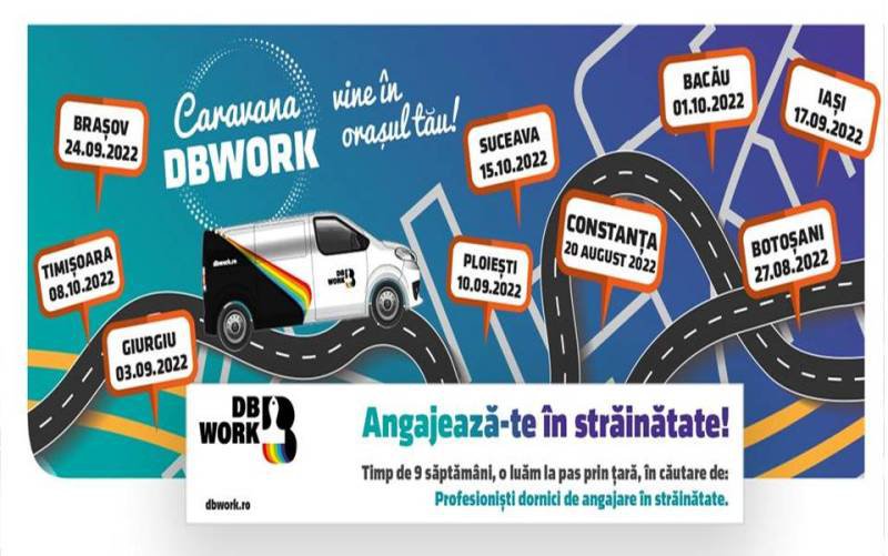 Caravana locurilor de muncă DB Work ajunge la Botoșani!