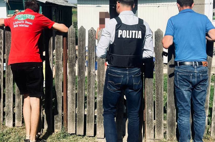 Acțiune a polițiștilor din cadrul Biroului pentru Protecția Animalelor în comuna Dimăcheni - FOTO