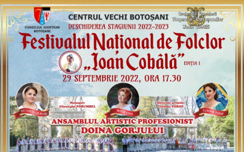 Festival Național de Folclor în memoria lui Ioan Cobâlă la Botoșani - FOTO