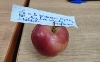 Trecători surprinși cu mere filosofice …