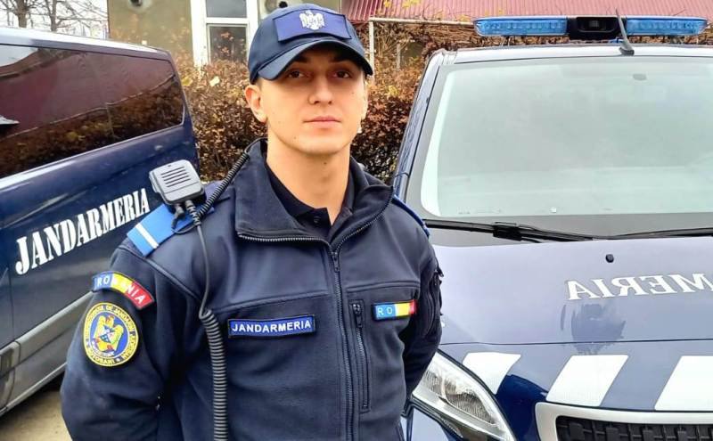 Jandarm botoșănean, la prima misiune cu prilejul Zilei Naționale a României