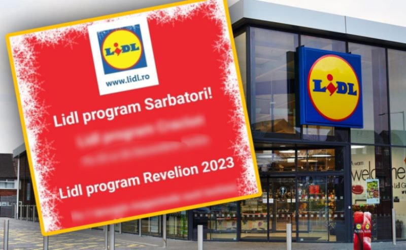 Ce program au magazinele Lidl de Crăciun și Revelion