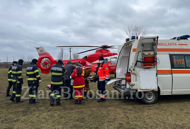 Elicopterul SMURD chemat la Dorohoi pentru un bărbat în stare gravă